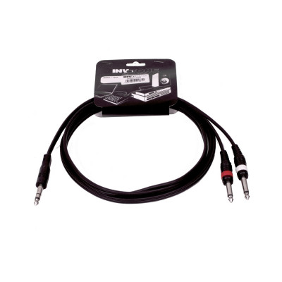 INVOTONE INSC500 аудио кабель 2хJACK-mono(6.3) - JACK-stereo(6.3) 5 м