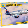 Пассажирский авиалайнер "Суперджет 100" 1/144