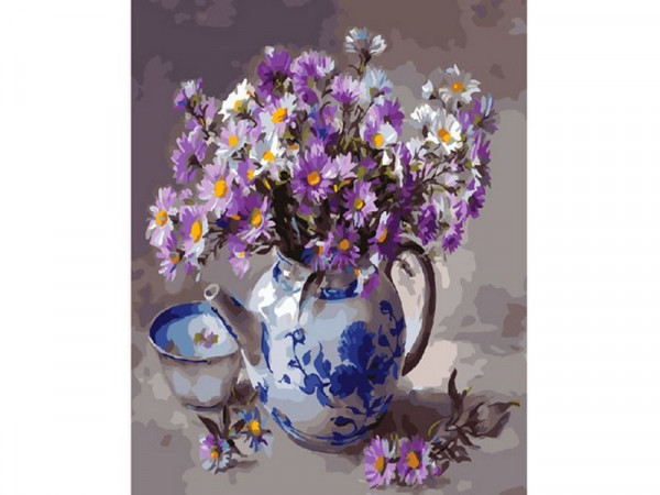 Картина по номерам 40х50 ЧАЙНОЕ НАСТРОЕНИЕ (28 цветов)