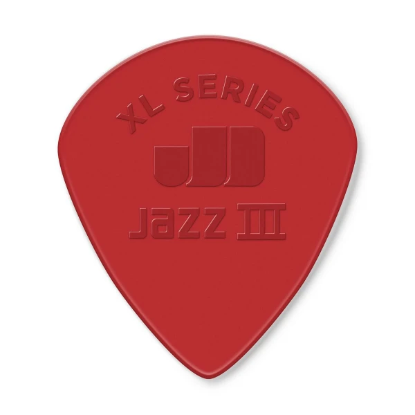 Медиаторы с острым кончиком, толщиной 1.38 мм, красные, 6 шт. Dunlop 47PXLN Nylon Jazz III XL 6Pack