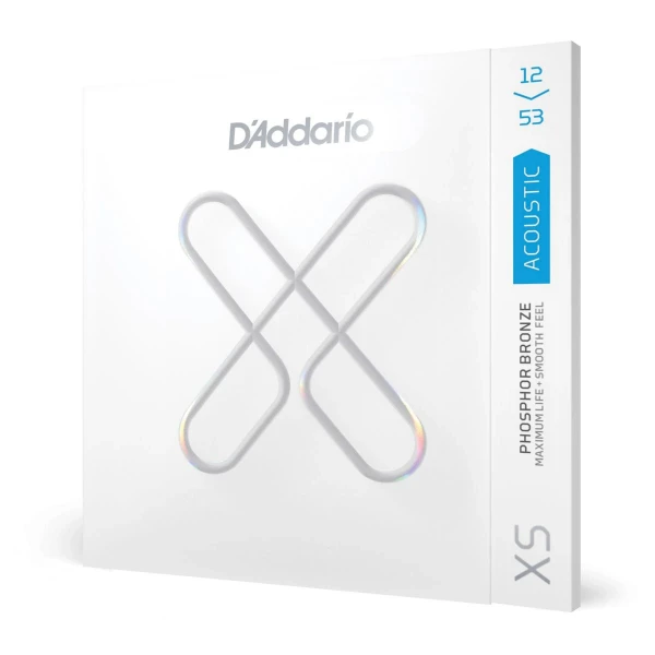 Струны для акустической гитары D'Addario XSAPB1253, фосфор-бронза, Light 12-53, серия XS
