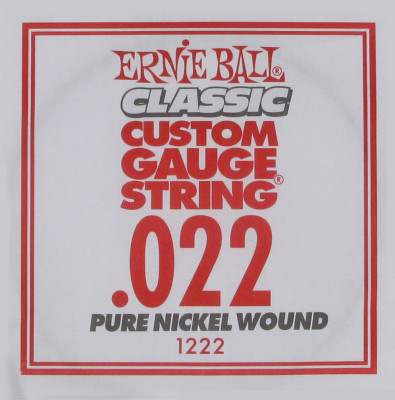 Ernie Ball 1222 калибр.022 одиночная для электрогитары/акустической гитары