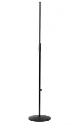 K&M 26010-300-55 прямая микрофонная стойка, круглое основание, высота 870-1575 мм, цвет черный