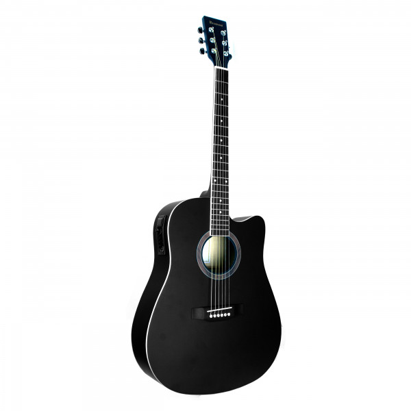 Электроакустическая гитара BEAUMONT DG80CE/BK с вырезом, корпус липа, цвет черный, матовый