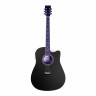 Электроакустическая гитара BEAUMONT DG80CE/BK с вырезом, корпус липа, цвет черный, матовый
