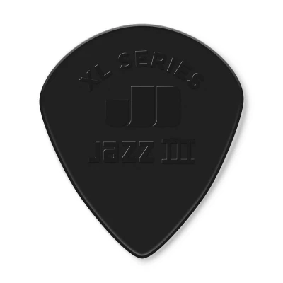 Медиаторы с острым кончиком Dunlop 47PXLS Nylon Jazz III XL 6Pack, толщина 1.38 мм, черные, 6 шт.