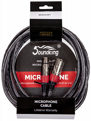 SOUNDKING BXX012-15 FT микрофонный кабель XLR мама-XLR папа 4,5 м
