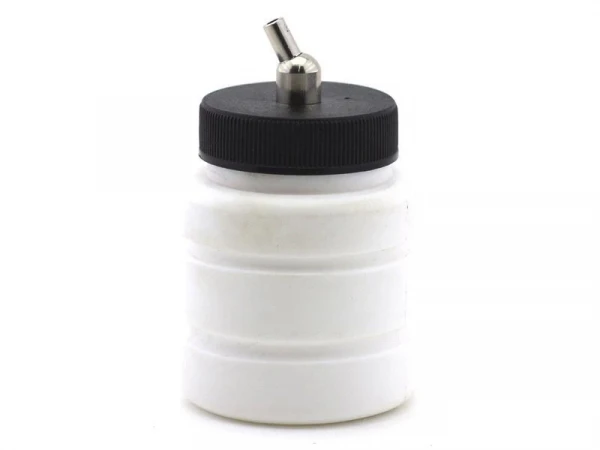 Баночка с крышкой, 75 мл, трубка 60 градусов, пластик, шт