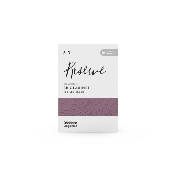 Трости для кларнета Bb D'Addario ODCT1030 Organic Reserve Classic (3.0), 10 шт. в пачке