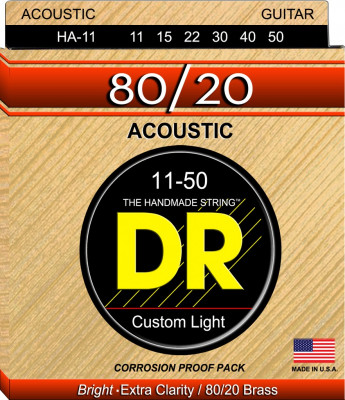 Комплект струн для акустической гитары DR HA-11, 11-50