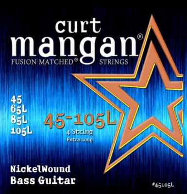 CURT MANGAN 45-105 Nickel Bass Extra Long струны для бас-гитары