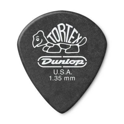 Медиаторы Dunlop 482P135 Tortex Pitch Black Jazz III, толщина 1.35 мм, 12 шт.