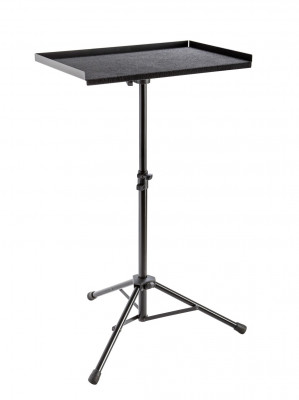 K&M 13500-000-55 стойка под перкуссию или ноутбук, в 70 - 125 cм, стол 573 x 373 мм покрыт фетром, сталь, чёрный, вес 4,5 кг