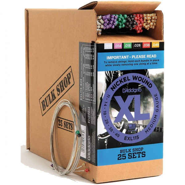 Набор из 25 комплектов струн для электрогитары D'ADDARIO EXL115-B25 Blues/Jazz Rock