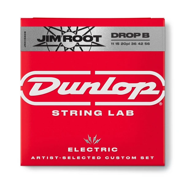 Струны для электрогитары Dunlop JRN1156DB Jim Root, никель, Drop B, 11-56