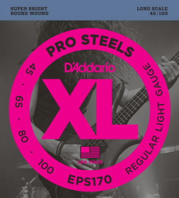 D'ADDARIO EPS170 Regular Light 45-100 струны для 4-струнной бас-гитары
