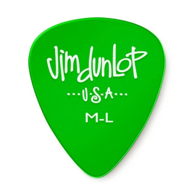 Медиаторы Dunlop 486PML Gels M-L Green, medium light, 12 шт.