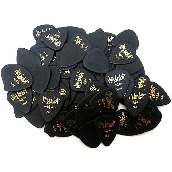 Медиаторы extra heavy, черные, 72 шт. Dunlop 479RXH Poly Extra Heavy 72Pack