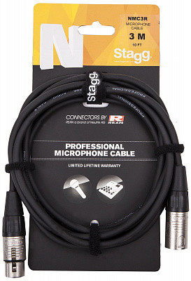 STAGG NMC3R микрофонный кабель XLR мама-XLR папа 3 м