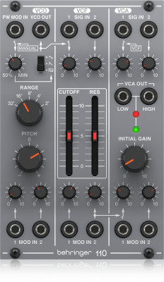 Модуль Behringer 110 VCO/VCF/VCA аналоговый для Eurorack