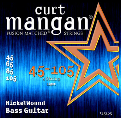 CURT MANGAN 45-105 Nickel Wound Light Bass Set струны для 4-струнной бас-гитары
