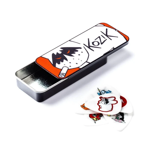 Сувенирный набор медиаторов в пенале Dunlop BL109T073 Frank Kozik S1 Pick Tin, толщина 0.73 мм, 6 шт.