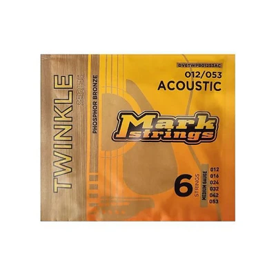 Струны для акустической гитары Markbass Twinkle Series DV6TWPB01253AC, 12-53, фосфор/бронза