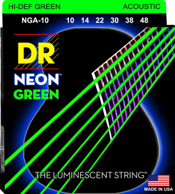 Комплект струн для акустической гитары DR NGA-10, 10-48