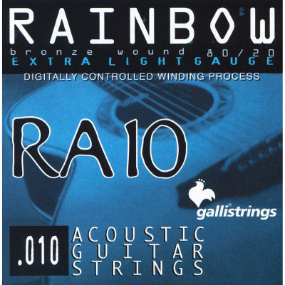 Струны для акустической гитары GALLI RA10 (10-47) Extra Light