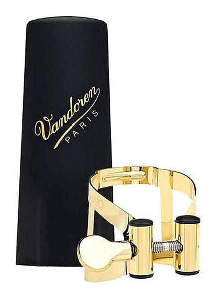 Лигатура для альт-саксофона Vandoren LC57DP MIO, золотая, с пластиковым колпачком