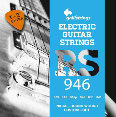 Комплект струн для электрогитары GALLI STRINGS RS946, custom light, 009-046