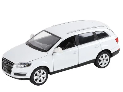 Машина "АВТОПАНОРАМА" Audi Q7, белый, 1/24, свет, звук, в/к 24,5*12,5*10,5 см