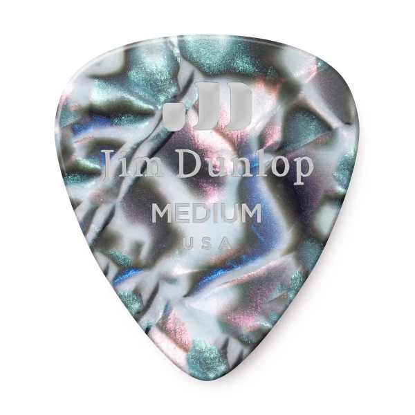 Медиаторы средние Dunlop 483P14MD Celluloid Abalone Medium 12Pack, 12 шт.