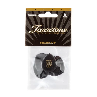 Медиаторы с острым кончиком Dunlop 477P205 Jazztone Point Tip 6Pack, 6 шт.