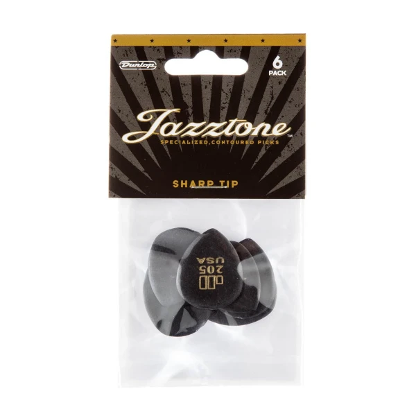 Медиаторы с острым кончиком Dunlop 477P205 Jazztone Point Tip 6Pack, 6 шт.