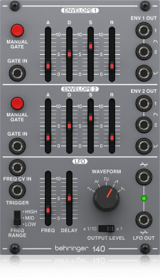 Модуль Behringer 140 DUAL ENVELOPE/LFO аналоговый для Eurorack