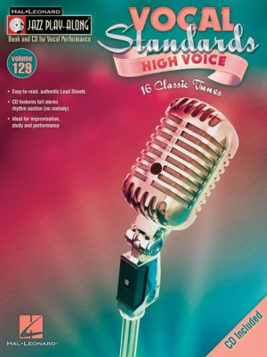 HL00843190 JAZZ PLAY ALONG VOLUME 129 VOCAL STANDARDS HIGH VOICE BK/CD