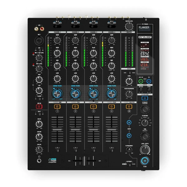 DJ-микшер, профессиональный 4+1-канальный, двойной аудиоинтерфейс USB 2.0 Reloop RMX 95