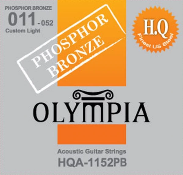 Комплект струн для акустической гитары Olympia HQA1152PB, 11-52