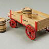Сборная картонная модель Shipyard телега с бочками (№80), 1/72