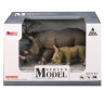 Набор фигурок животных MASAI MARA MM211-112 серии "Мир диких животных": Семья носорогов, 2 пр.