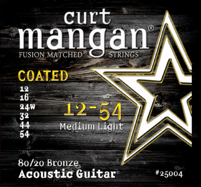 CURT MANGAN 12-54 80/20 Bronze Medium Light Set COATED струны для акустической гитары