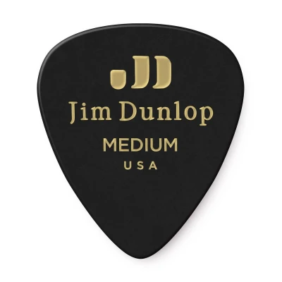 Медиаторы средние, 12 шт. Dunlop 483P03MD Celluloid Black Medium 12Pack