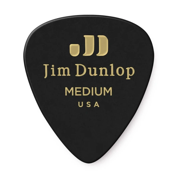 Медиаторы средние, 12 шт. Dunlop 483P03MD Celluloid Black Medium 12Pack