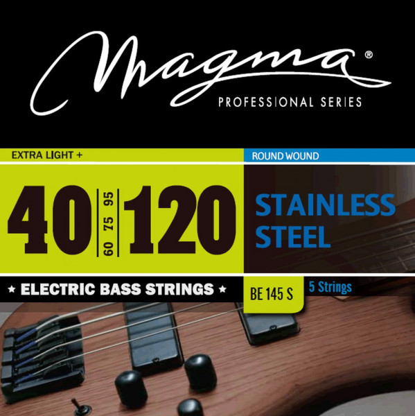 Комплект струн для 5-струнной бас-гитары Low B 40-120 Magma Strings BE145S