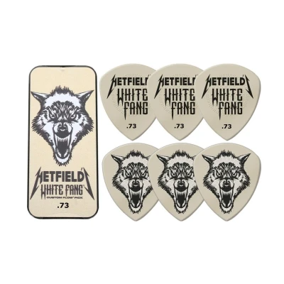 Сувенирный набор медиаторов Dunlop PH122T073 Hetfield's White Fang Pick Tin, 0.73 мм, 6 шт