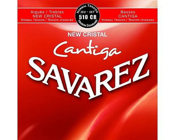 Струны для классической гитары Savarez 510CR New Cristal Cantiga Red, стандартное натяжение, нейлон