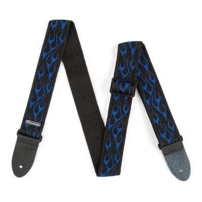Гитарный ремень Dunlop D3811BL Classic Flambe Blue