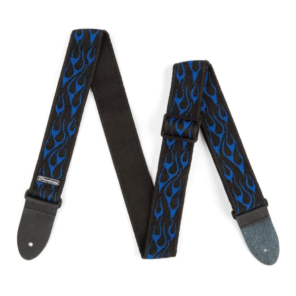Гитарный ремень Dunlop D3811BL Classic Flambe Blue
