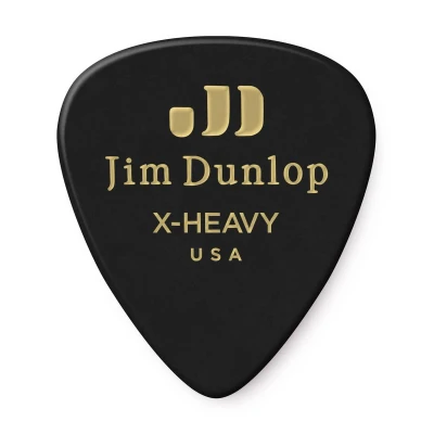 Медиаторы очень жесткие Dunlop 483P03XH Celluloid Black Extra Heavy, 12 шт.